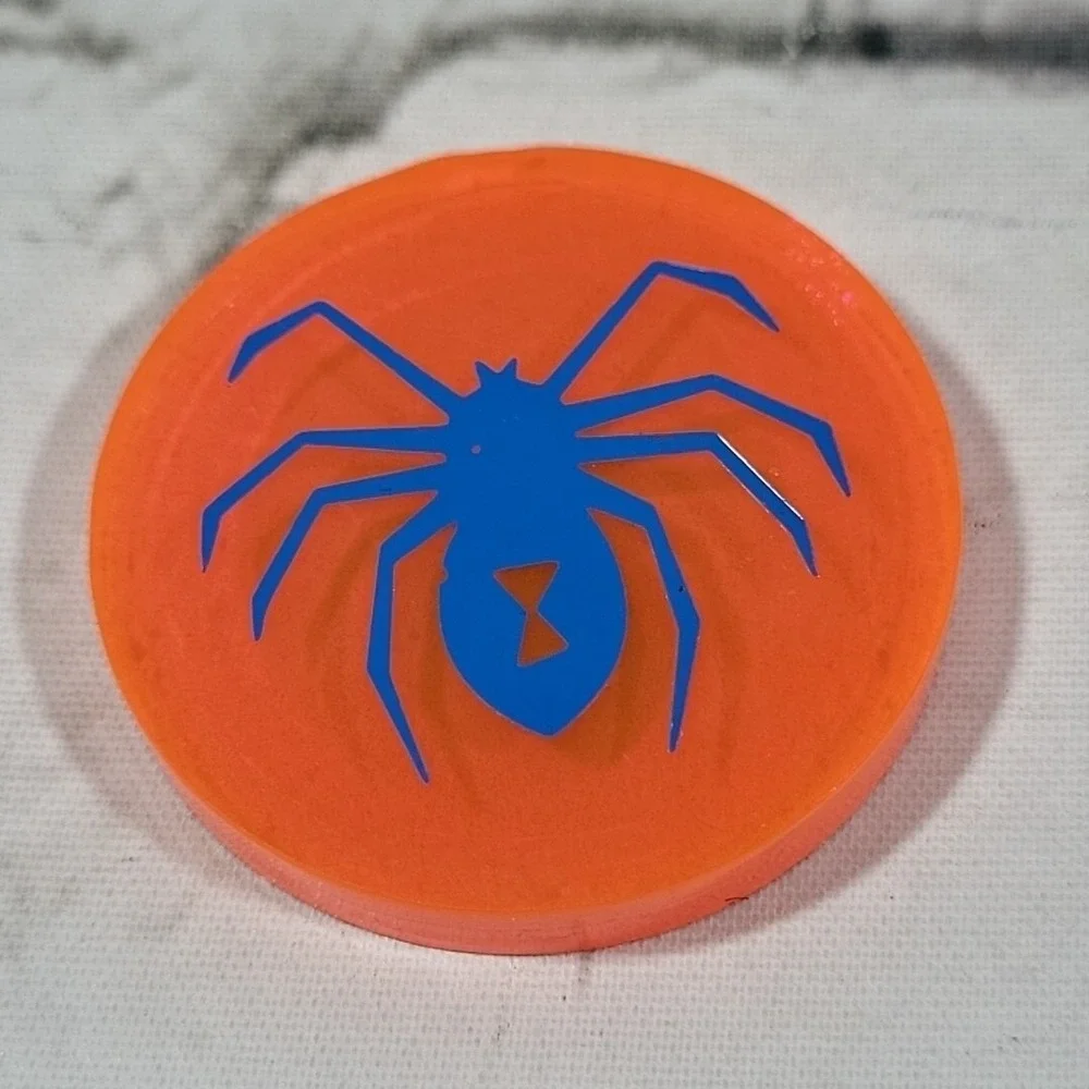 90s Pogs Poison Thick Plastic Slammers Lot Of 5 Holographic Skulls Spider